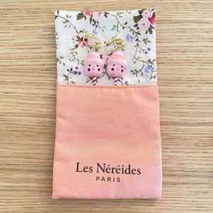 N2 by Les Néréides cotton candy clip-on earrings